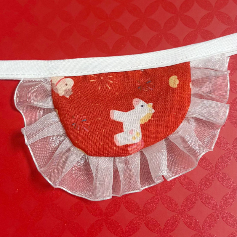 100% pamut, bib macskáknak és kutyáknak — ünnepi sál-bib (Bichon Frisé)