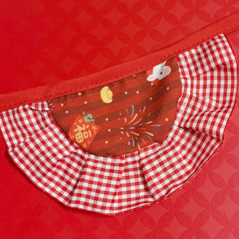 100% pamut, bib macskáknak és kutyáknak — ünnepi sál-bib (Bichon Frisé)
