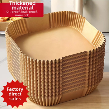 Štvorcový papier na pečenie do fritézy so silikónovým olejovým povlakom, zosilnený, potravinárskej kvality, absorbuje olej