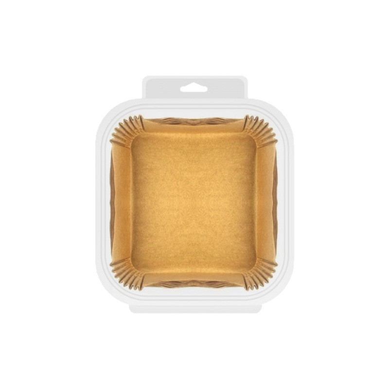 Hârtie de copt pătrată pentru air fryer, cu acoperire din silicon, groasă, de calitate alimentară, absorbantă de ulei