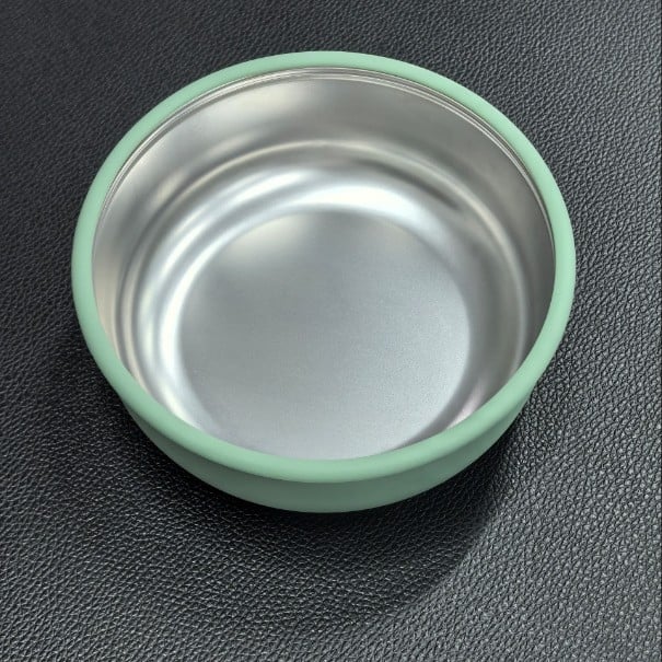 Бебешка купичка за хранене с вакуумна засмукваща поставка, от 304 неръждаема стомана и силикон, противохлъзгаща се и термоизолираща, за деца над 3 месеца