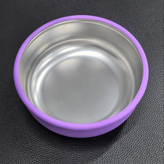 Бебешка купичка за хранене с вакуумна засмукваща поставка, от 304 неръждаема стомана и силикон, противохлъзгаща се и термоизолираща, за деца над 3 месеца