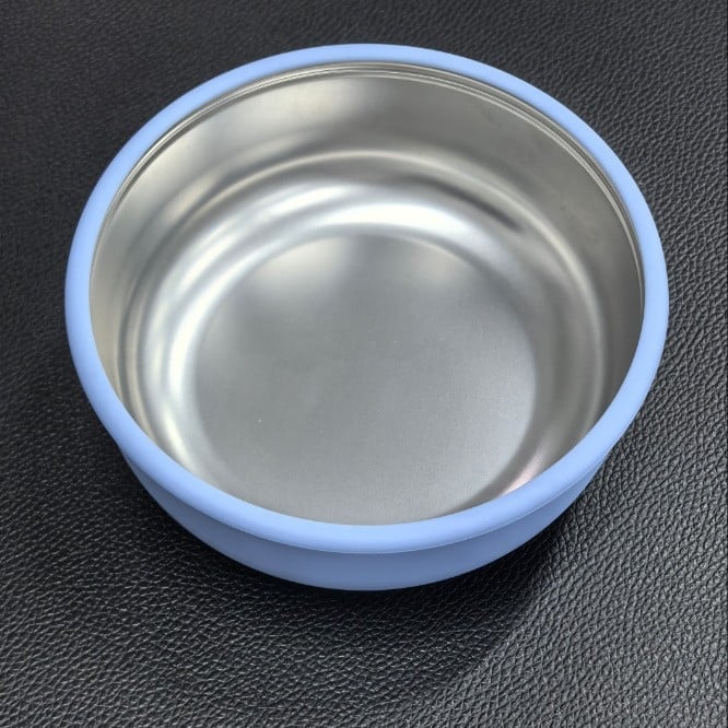 Бебешка купичка за хранене с вакуумна засмукваща поставка, от 304 неръждаема стомана и силикон, противохлъзгаща се и термоизолираща, за деца над 3 месеца