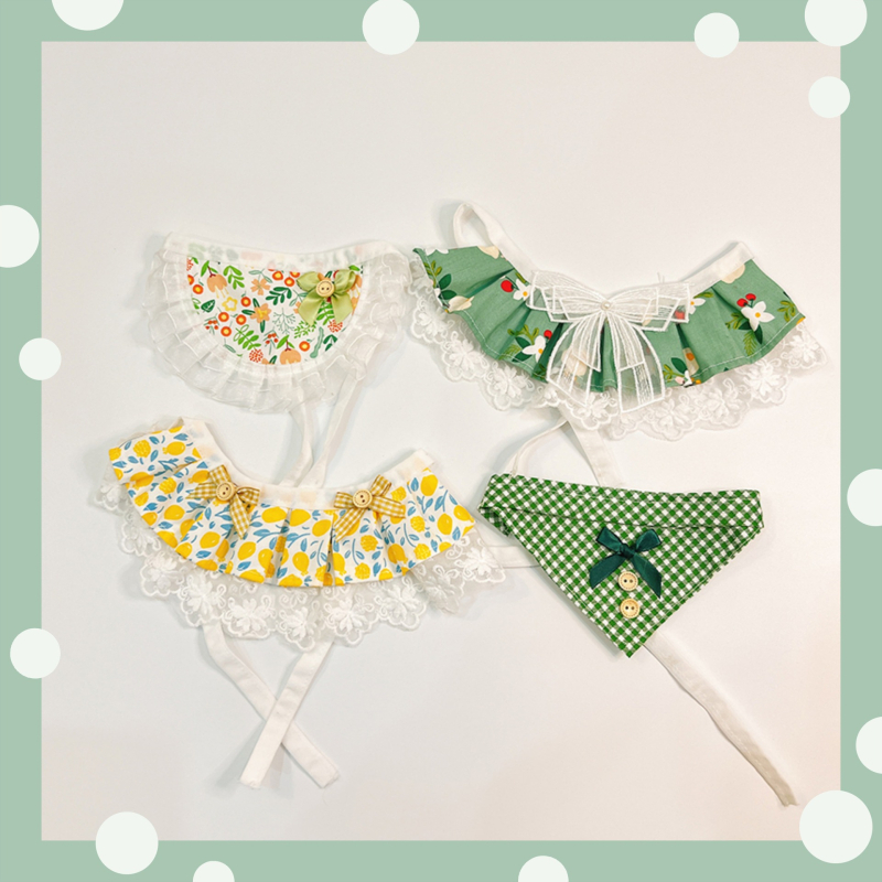 Aksesuvar za vrat ljubimaca: blok uzorak boja, poliester, univerzalna veličina, japansko-korejski stil