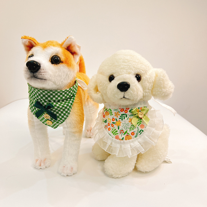 Aksesuvar za vrat ljubimaca: blok uzorak boja, poliester, univerzalna veličina, japansko-korejski stil