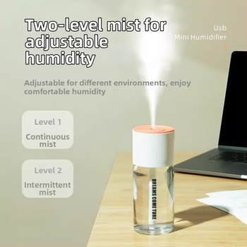 Umidificator de aer USB Mini - Ultrasonic, 3+ duze de ceață, Alimentare USB, Rezervor 0.5-1 L, Zgomot 36-45 dB