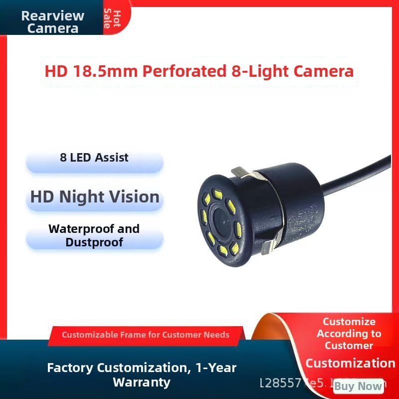 Auto tagurpidi DVD-navigatsioon 8 LED-iga, DC12V toiteallikas, 170° vaate nurk, 720x580 lahutusvõime, CVBS video-signaal