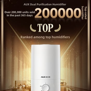 Háztartási párásító, csendes működés, 3 párásító kimenet, >10 literes víztartály, 41–60 m²-es helyiségekhez, 50 W, mechanikus üzemmód