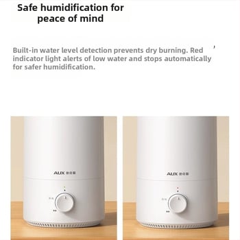 Háztartási párásító, csendes működés, 3 párásító kimenet, >10 literes víztartály, 41–60 m²-es helyiségekhez, 50 W, mechanikus üzemmód