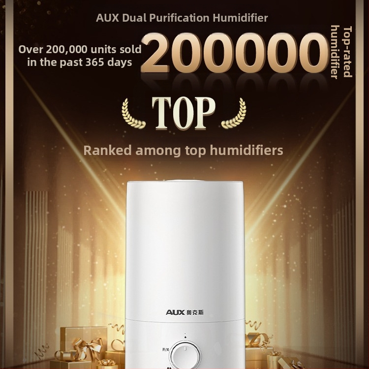 Háztartási párásító, csendes működés, 3 párásító kimenet, >10 literes víztartály, 41–60 m²-es helyiségekhez, 50 W, mechanikus üzemmód