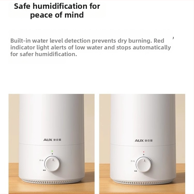 Háztartási párásító, csendes működés, 3 párásító kimenet, >10 literes víztartály, 41–60 m²-es helyiségekhez, 50 W, mechanikus üzemmód