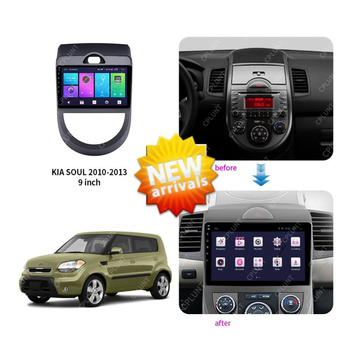 Set okvira središnje navigacije Kia Soul – ABS+PC okvir, kompatibilno s modelima 2010–2013, panel za navigaciju i zvuk, težina 1 kg