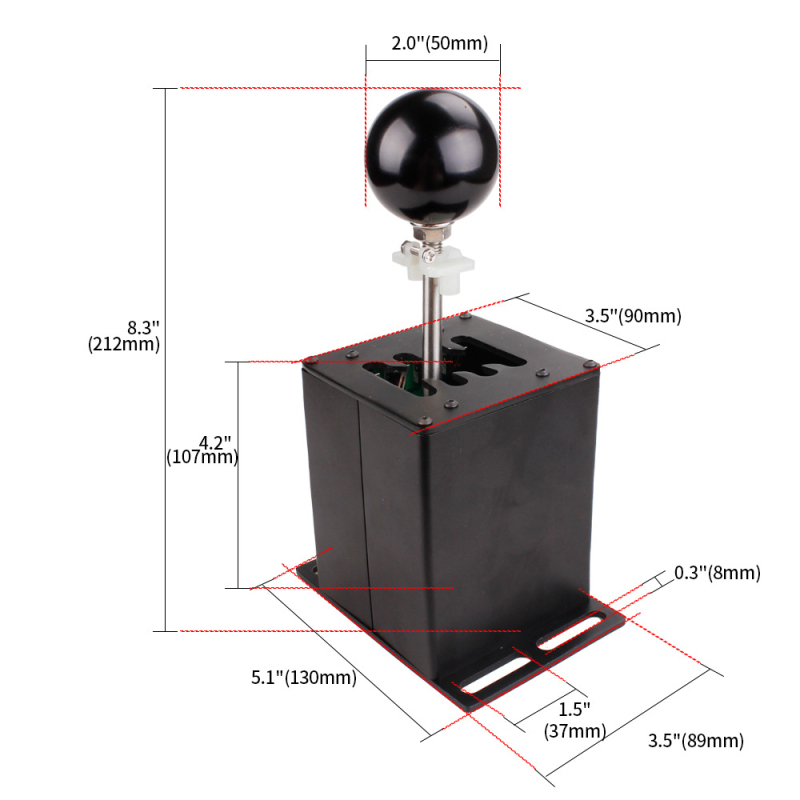 Simulator mijenjanja brzina za trkaće igre – ručni H-oblika prekidač, kompatibilan s Logitech G27/G29/T300, aluminijska legura, HB039