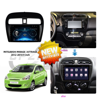 Okvir ploče za navigacijski zaslon velike veličine za Mitsubishi Mirage 2012-2018 (Panel + kabel; Plastika; 0,9 kg; Mirage/Attrage; AT automat)
