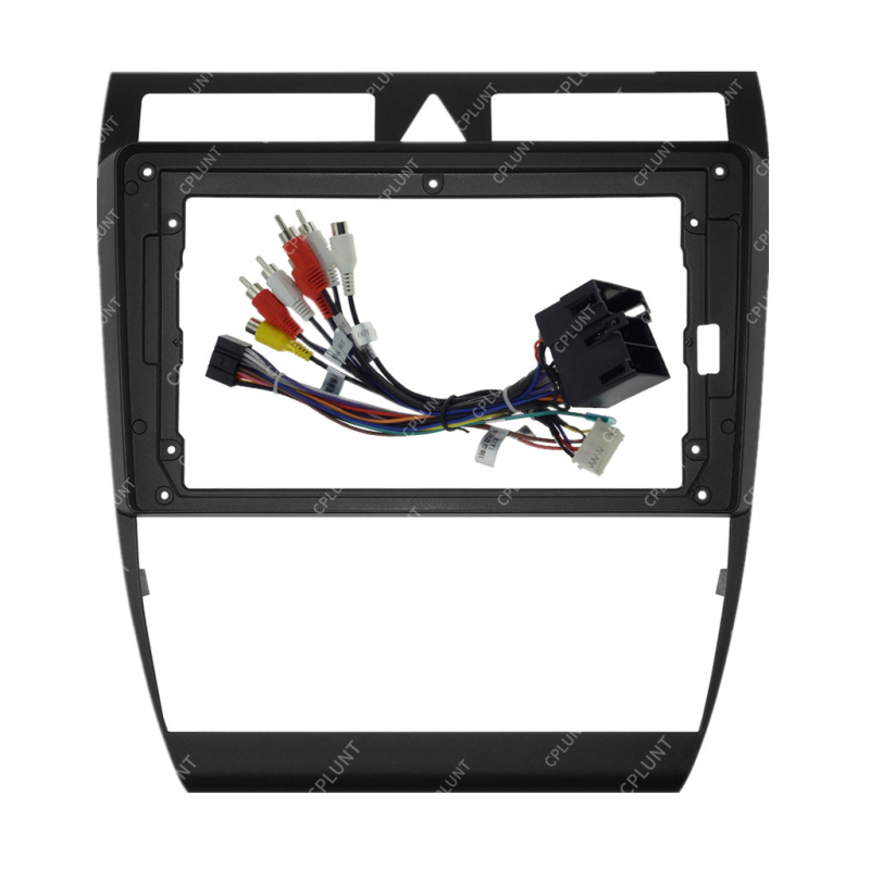Središnji panel za navigaciju s okvirom za Audi A6 S6 RS6 C5 C6 (ABS+PC; kompatibilni modeli 1997–2006; težina 1 kg)