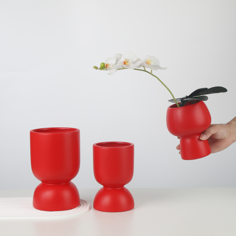 Keramički lonac za orhideje Phalaenopsis, ručna izrada, prozračan, jednostavan i svestran stil, za stolnu uporabu