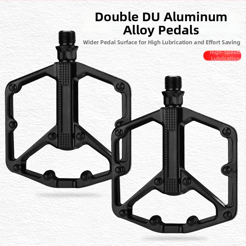 Pedale pentru biciclete de munte și de drum - aliaj din aluminiu/otel, pedale DU duble, anti-derapare lărgite, Bin Hao 653, Pj-19