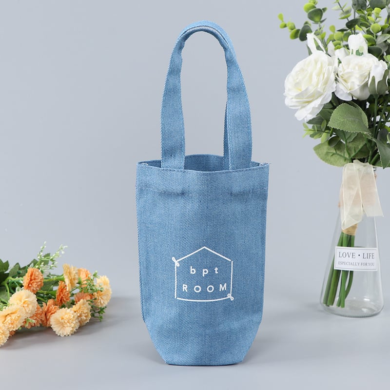 Дънкова торба за носене с персонализирано лого, печат чрез термичен трансфер, тегло 150 g