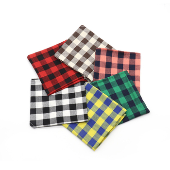 Pet Plaid háromszög alakú bib sál macskáknak és kutyáknak - 100% pamut, sík szövésű, nyomtatott, négy évszakos