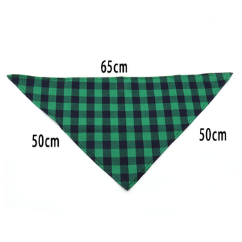 Pet Plaid háromszög alakú bib sál macskáknak és kutyáknak - 100% pamut, sík szövésű, nyomtatott, négy évszakos