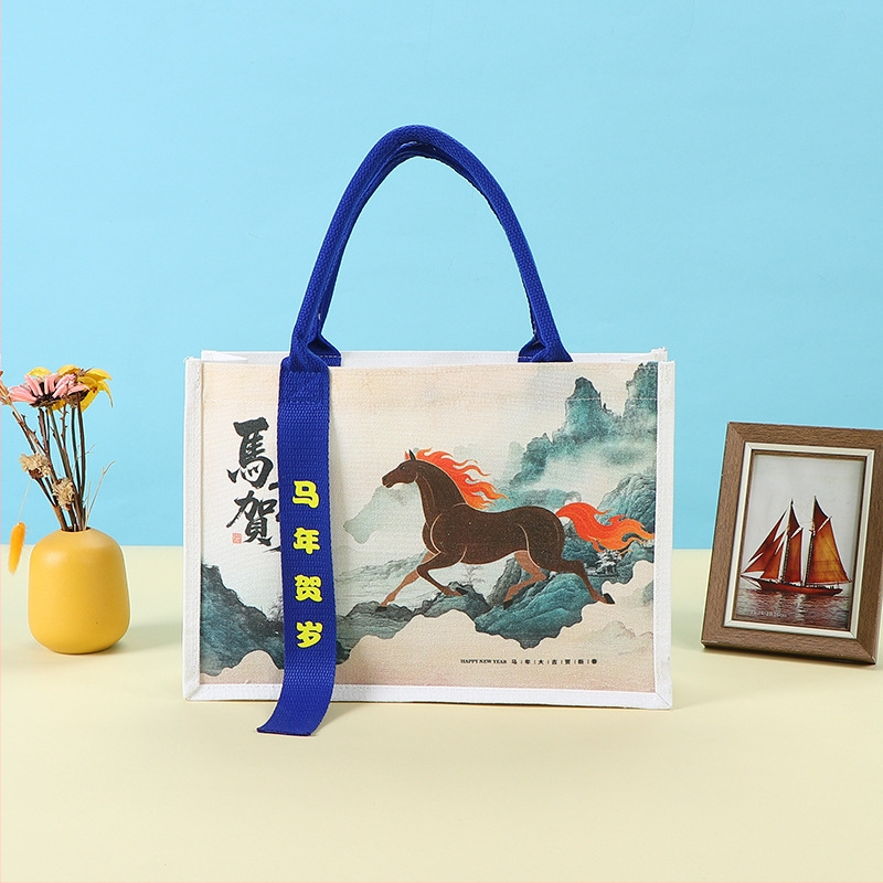 Taška z plátna pre študentov, jednoduchý dizajn, veľká kapacita, trojrozmerný akcent zo stuhy, termotransfer tlač (Tlač loga: Nie)