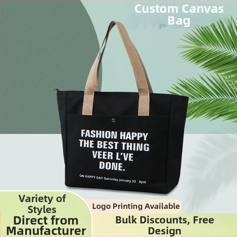 Taška z plátna s vlastným logom, jednoramenná taška na rameno, veľká kapacita; tlačové metódy: termotransfer, sieťotlač, strojové tlačenie