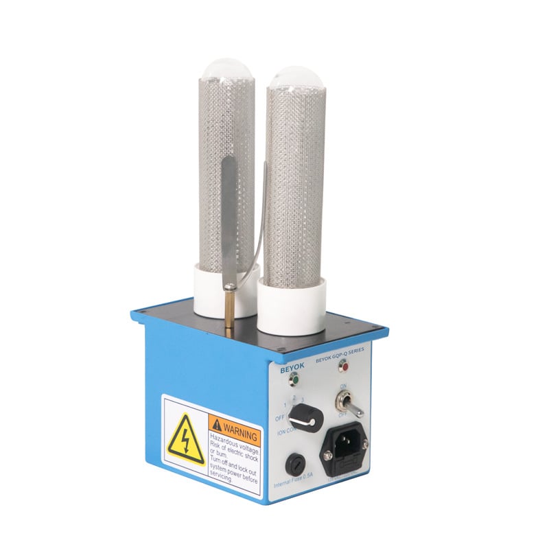 Sissehitatud plasmapuhastusventilaatoriplokk toidutööstuse kanalitele — lõhna eemaldamine, desinfitseerimine, steriliseerimine ja õhu puhastus; õhuvool 1000 m3/h, müratase 10 dB, kõrgepinge koronatehnoloogia