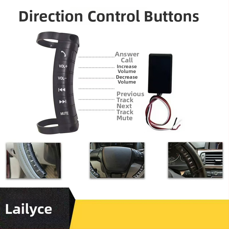 Univerzálny ovládač tlačidiel na volante pre navigáciu po inštalácii, ABS + silikón, Model Prevencia a Kontrola 1