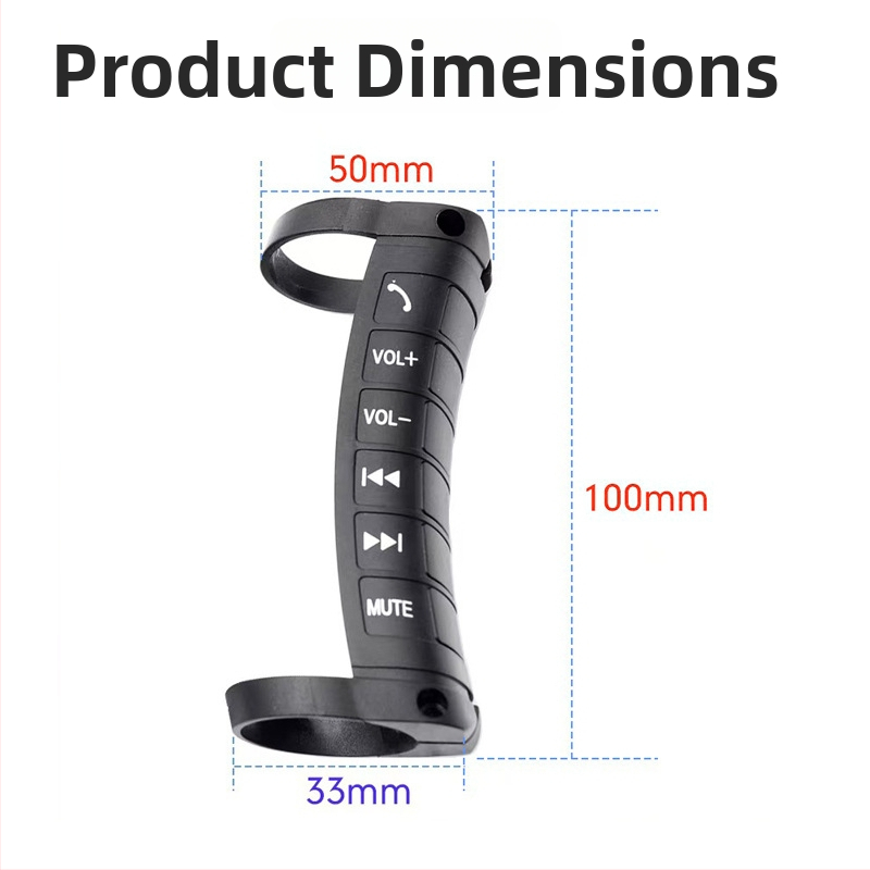 Univerzálny ovládač tlačidiel na volante pre navigáciu po inštalácii, ABS + silikón, Model Prevencia a Kontrola 1