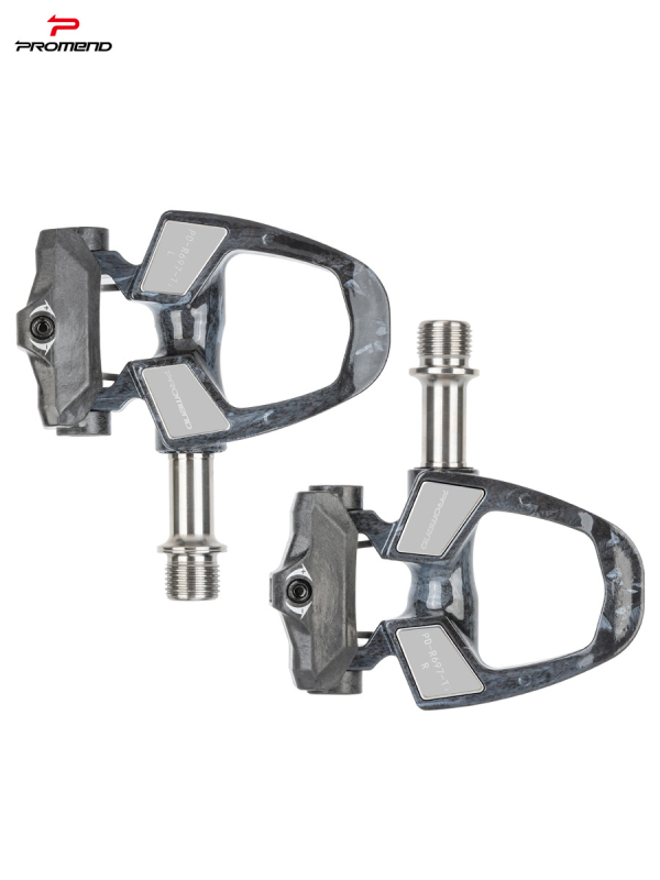 PROMEND Pd-r697p-ti SPD önzáró pedálok, karbon-kompozit test + titán tengely, 186 g, háromcsapágyas, országúti és versenygépekhez