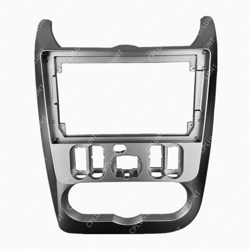 Okvir za navigacijski panel autom Renault Logan/Sandero/Duster — ABS+PC, 2009–2015, težina 1 kg