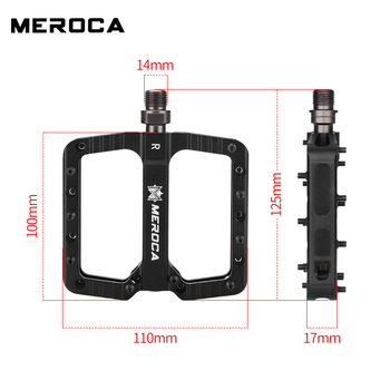 Meroca FR-25 pedale za MTB i cestovne bicikle – aluminijska legura, os od krom-molibden čelika, dutina velika pedala površina, protuklizna površina