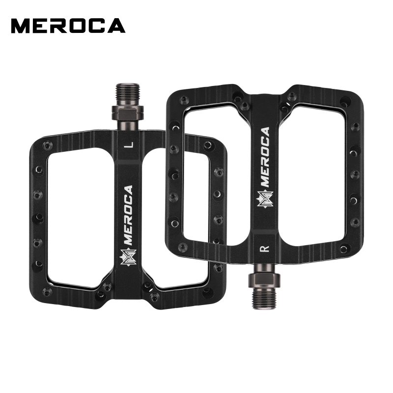 Meroca FR-25 pedale za MTB i cestovne bicikle – aluminijska legura, os od krom-molibden čelika, dutina velika pedala površina, protuklizna površina