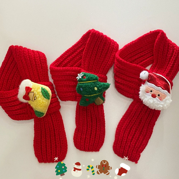 Gyapjúból készült sál háziállatoknak (macskák és kutyák), téli, Cartoon stílus, alkalmas karácsonyra és születésnapra