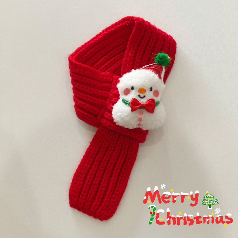 Gyapjúból készült sál háziállatoknak (macskák és kutyák), téli, Cartoon stílus, alkalmas karácsonyra és születésnapra