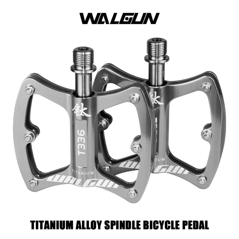 Peda za bicikl, ravne pedale, Walgun Wg-t336, aluminijska legura, za MTB i cestovne bicikle.