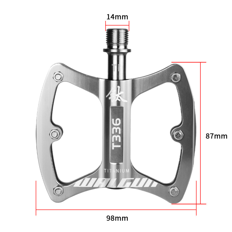 Peda za bicikl, ravne pedale, Walgun Wg-t336, aluminijska legura, za MTB i cestovne bicikle.