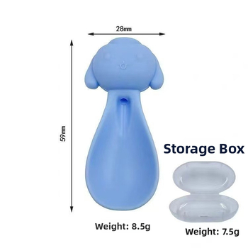 Wy kūdikių silikoninis košelės šaukštelis su saugojimo dėžute – maitinimo priemonė nuo 6 mėnesių