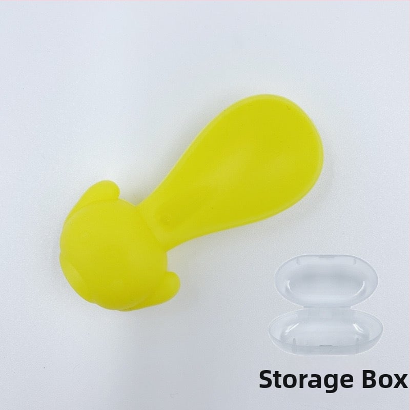 Wy kūdikių silikoninis košelės šaukštelis su saugojimo dėžute – maitinimo priemonė nuo 6 mėnesių