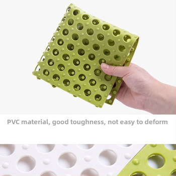 Protiskluzová, vodeodolná kúpeľňová rohož s kruhovými otvormi – moderný minimalistický dizajn, TPE materiál, vyrobené v Číne