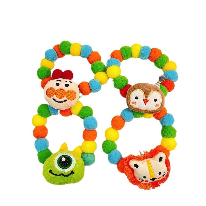 Ogrlica za kućne ljubimce s plišanim kugličnim ukrasom | Crtani stil | Materijal: elastična užad od pliša | Marka: Xinyan beibei | Univerzalna kompatibilnost