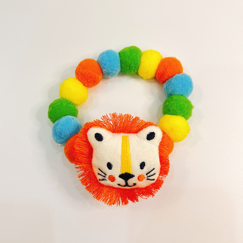 Ogrlica za kućne ljubimce s plišanim kugličnim ukrasom | Crtani stil | Materijal: elastična užad od pliša | Marka: Xinyan beibei | Univerzalna kompatibilnost