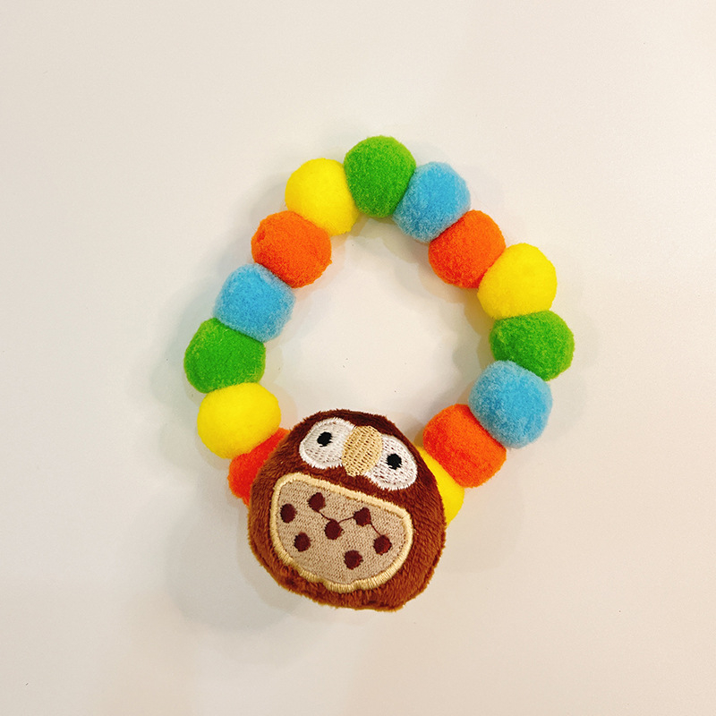 Ogrlica za kućne ljubimce s plišanim kugličnim ukrasom | Crtani stil | Materijal: elastična užad od pliša | Marka: Xinyan beibei | Univerzalna kompatibilnost