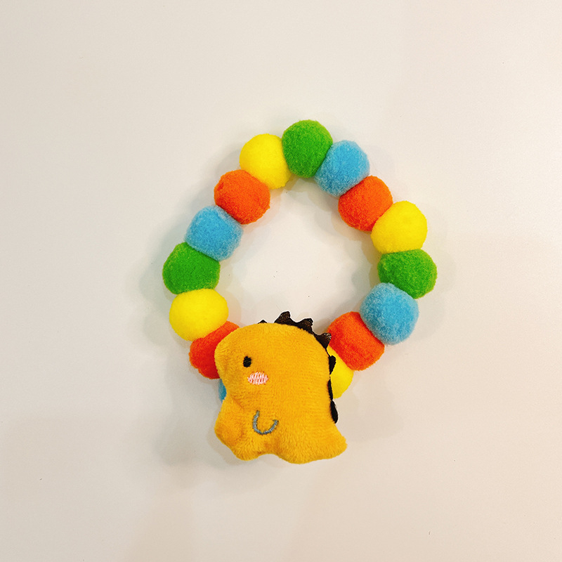 Ogrlica za kućne ljubimce s plišanim kugličnim ukrasom | Crtani stil | Materijal: elastična užad od pliša | Marka: Xinyan beibei | Univerzalna kompatibilnost