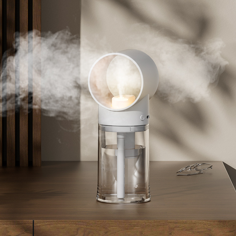 Asztali párásító aromaterápiával – USB tápellátás beépített akkumulátorral, 1 párásító nyílás, 41–60 m² fedettség, csendes működés <36 dB, időzítő 8 óránál hosszabb