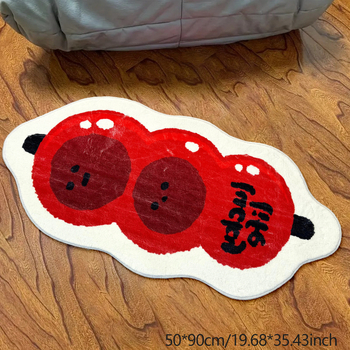 Килим за под с карикатурен принт, полиестерни влакна, квадратна форма, печатен дизайн, измиващ се, персонализируеми