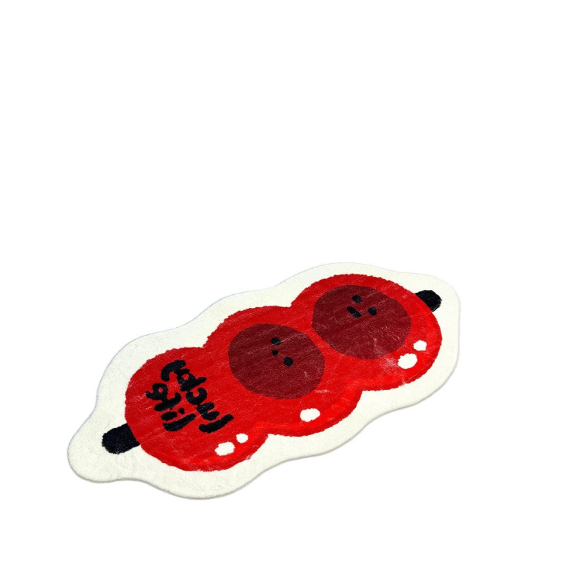 Килим за под с карикатурен принт, полиестерни влакна, квадратна форма, печатен дизайн, измиващ се, персонализируеми