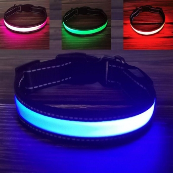 LED svijetliva ogrlica za psa – najlon/EVA, monokromatski uzorak, ležerni stil, pogodan za sve sezone