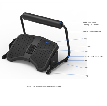 Υποπόδιο γραφείου 3171 | Πλαστικό, μοντέρνο μινιμαλιστικό σχέδιο, προσαρμόσιμο, μη αναδιπλούμενο, Λειτουργίες: Περιστροφή, Μασάζ, Στήριξη; Διαθέσιμο 3D μοντέλο