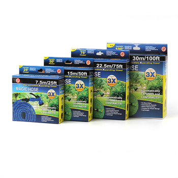 UFAN-287 3x телескопичен домашен воден маркуч с пистолет за високо налягане, 7 типа пръскане, корпус и дръжка от PS, за миене на автомобили и поливане на градина